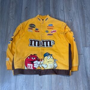 Chase Authentics Men's M&M's Joe Gibbs Kyle Busch Vintage NASCAR Jacket Size 3XL